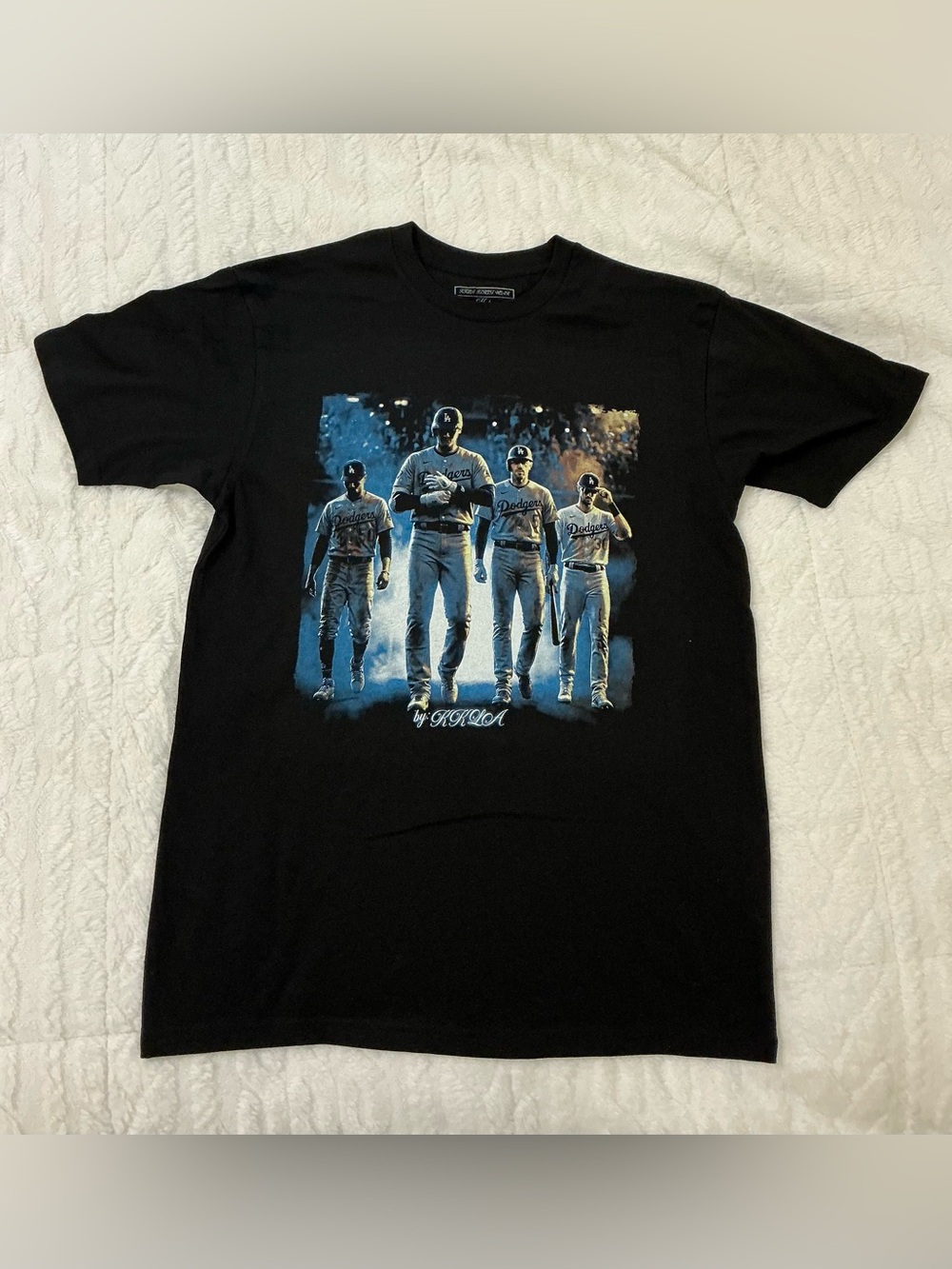 Black, Dodgers Graphic Tee Men's Short Sleeve Shirt